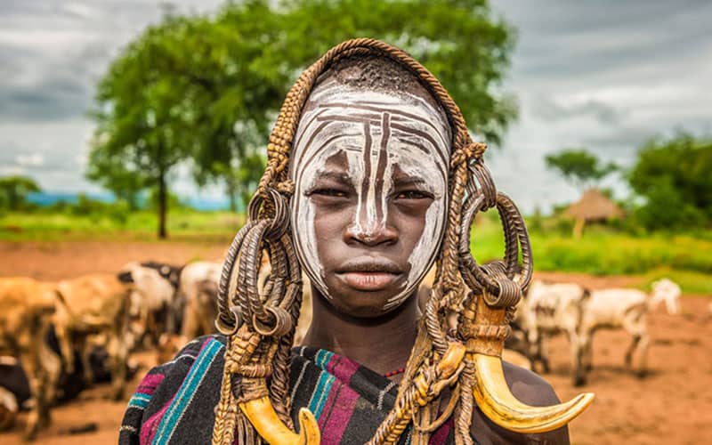 انسان بومی آفریقایی از قبایل اتیوپی