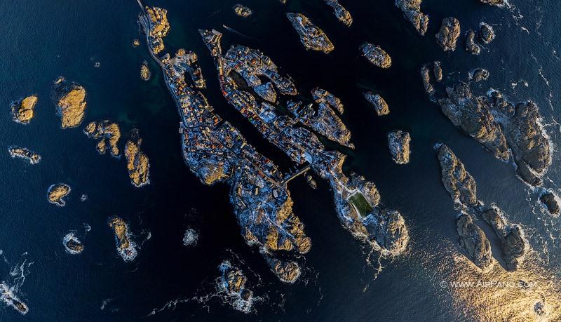 عکس هوایی از جزایر لوفوتن نروژ