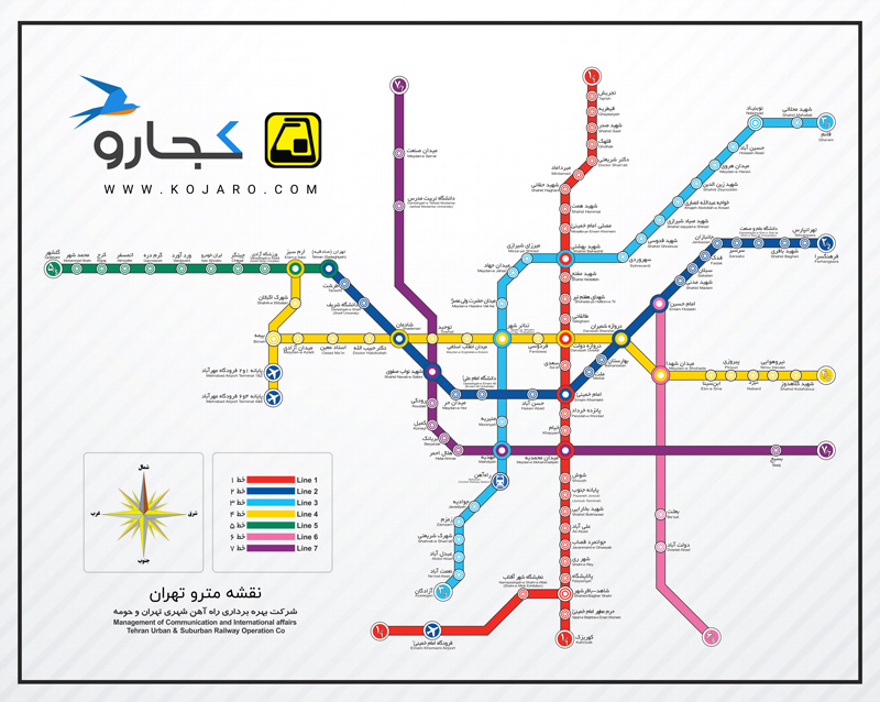 خطوط مترو تهران
