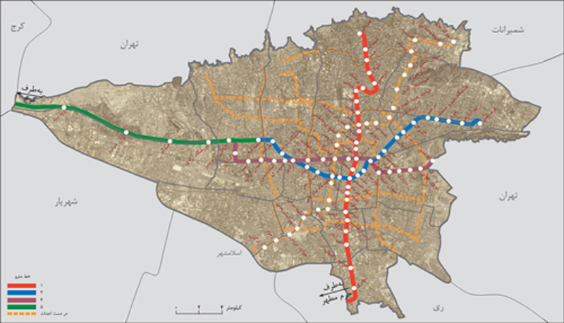 طرح اولیه مترو تهران