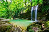 هفت آبشار سوادکوه در جنگل لفور مازندران