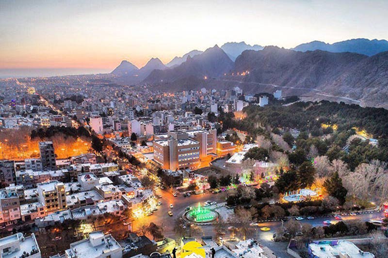 نمای هوایی از میدان آزادی شهر شاهرود