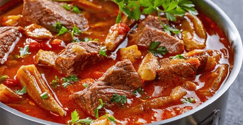 آبگوشت بامیه ایلامی از غذاهای سنتی ایران