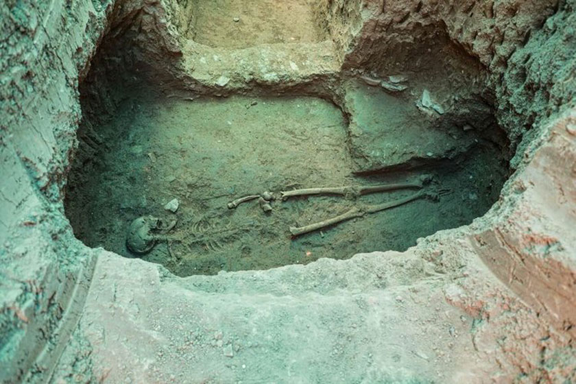 کشف اسکلت دومین بانوی اشکانی در تپه اشرف اصفهان