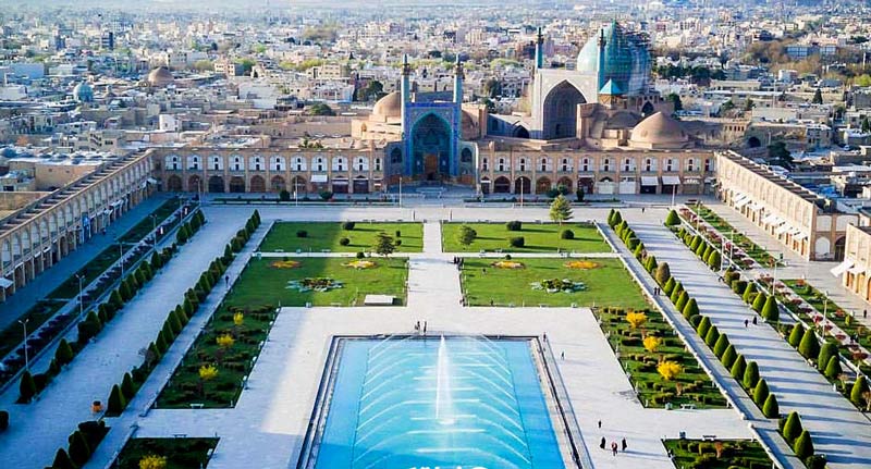 نمای بالایی میدان امام اصفهان