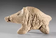 پیکرک گلی حیوانی در موزه ملی ایران