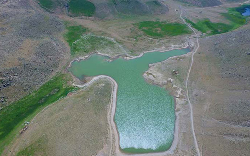 موقعیت جغرافیایی دریاچه طاووس گولی در مشگین شهر