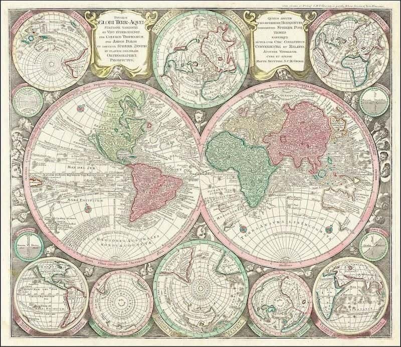 نقشه جهان؛ سال ۱۷۳۰