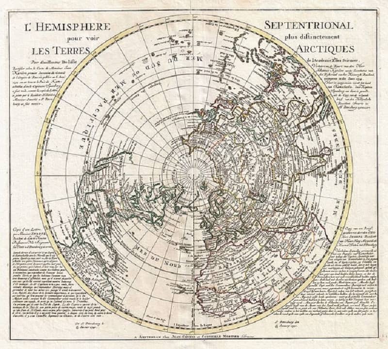 قطب شمال، سال ۱۷۴۱