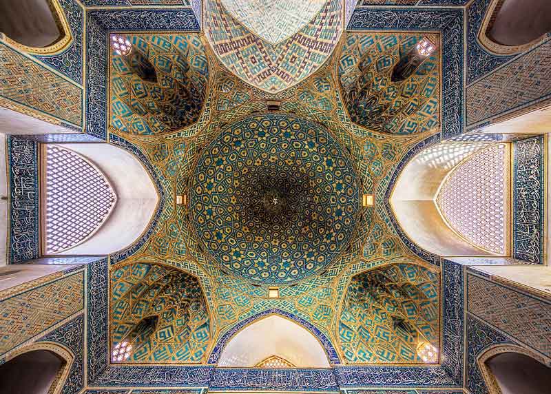 تزیینات گنبد مسجد جامع یزد