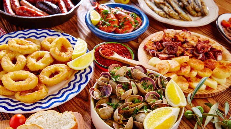 غذاهای دریایی اسپانیایی 