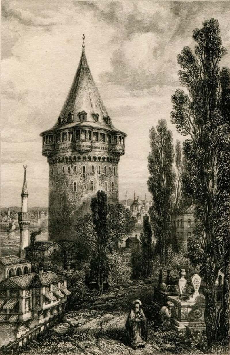 برج گالاتا در گذشته