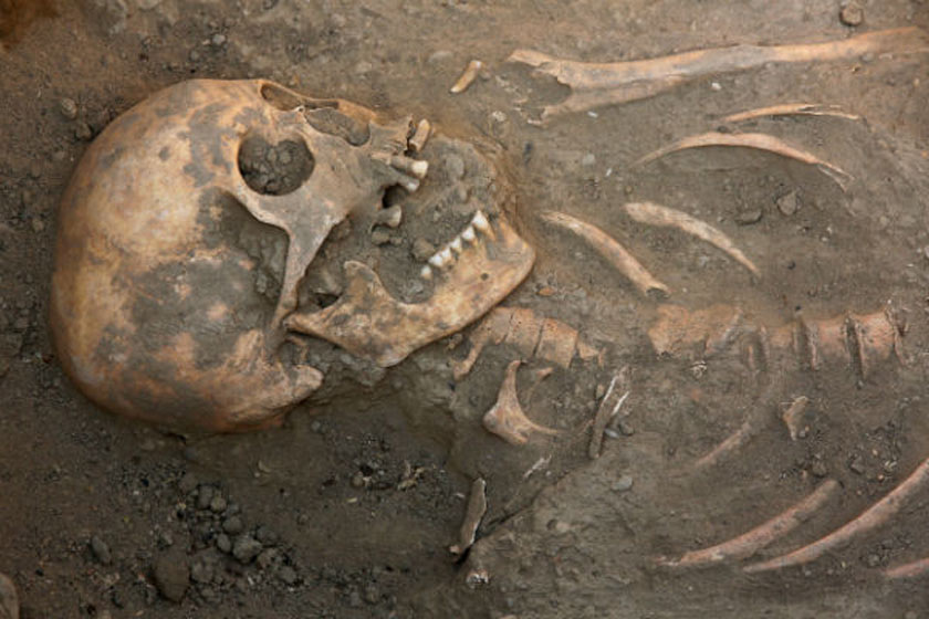 اسکلت ۵۸۰۰ ساله انسان در اطراف شیراز کشف شد