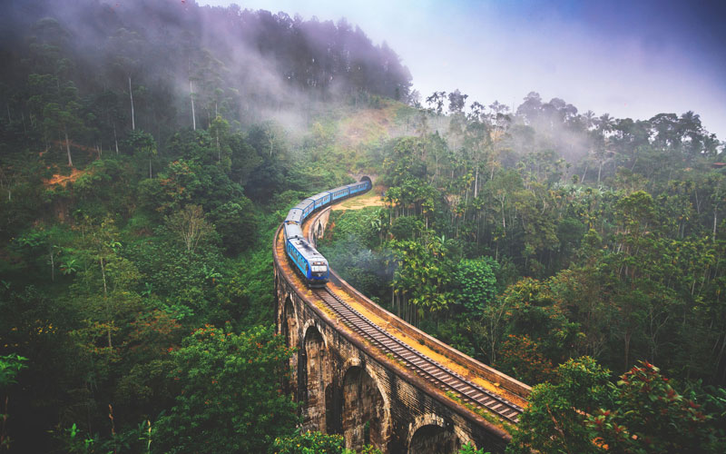راه آهن جنگلی در سریلانکا