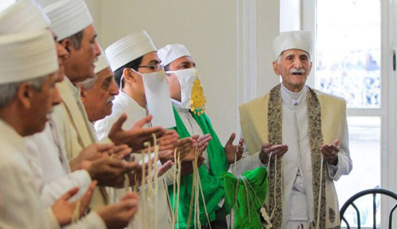Zoroastrian priests are holding the May Day celebration
