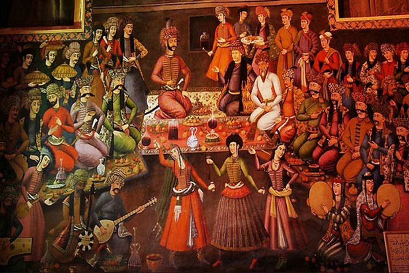 An old painting of Iranian celebrations