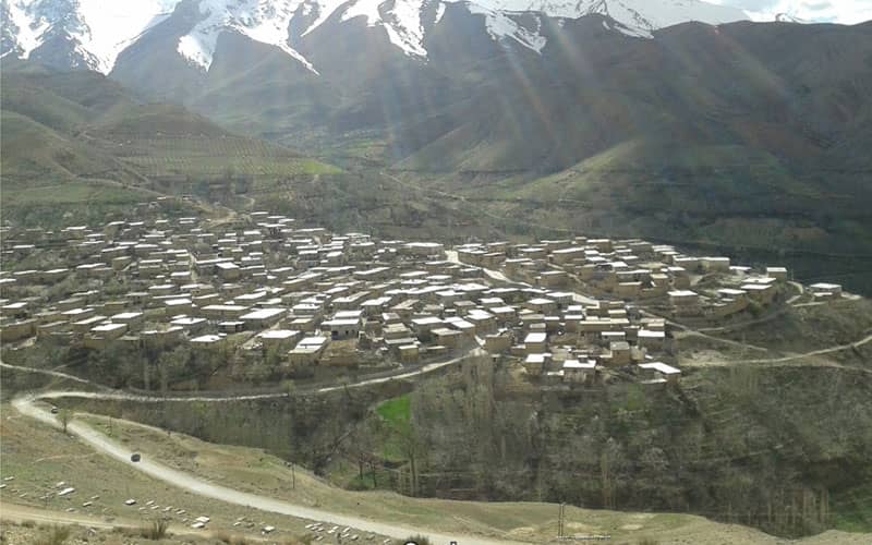 Green and mountainous village