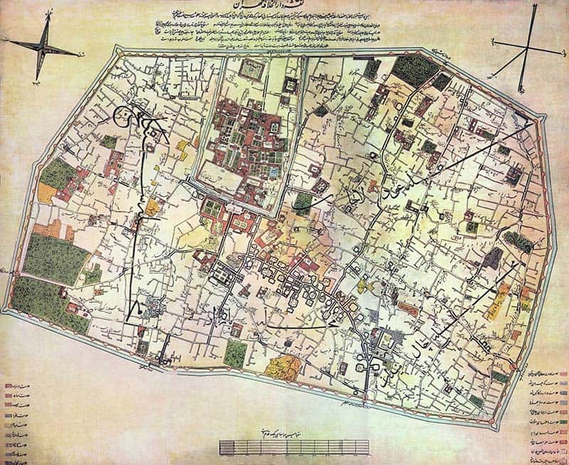 نقشه کرشیش؛ اولین نقشه از دارالخلافه تهران