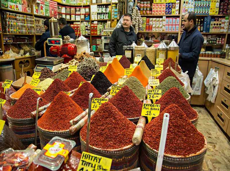 ادویه های بازار مصر استانبول