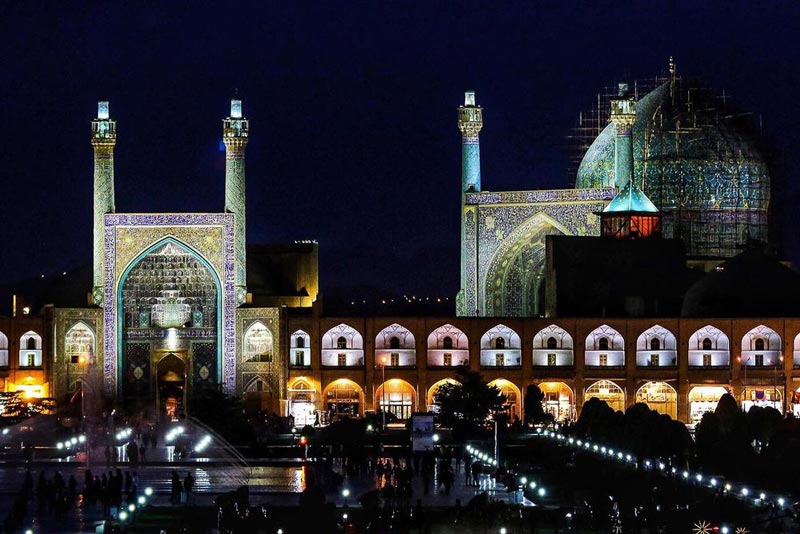 مسجد امام اصفهان در شب