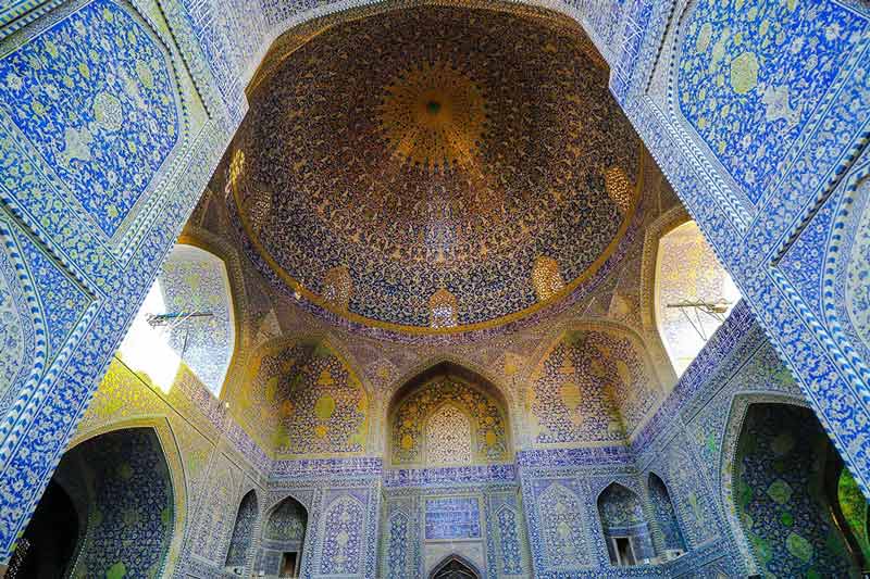 تزیینات زیبای مسجد امام اصفهان