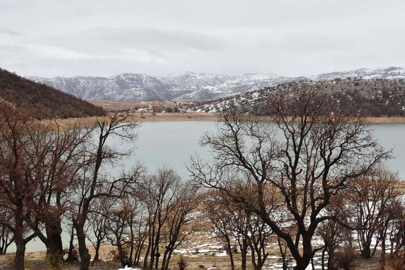 دریاچه سد شاه قاسم یاسوج در زمستان