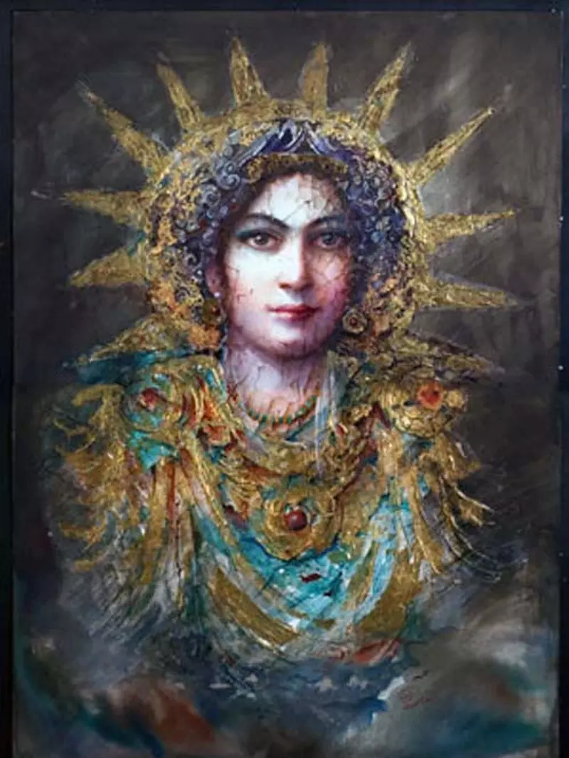 تصویری که به چهره الهه میترا منتسب شده است