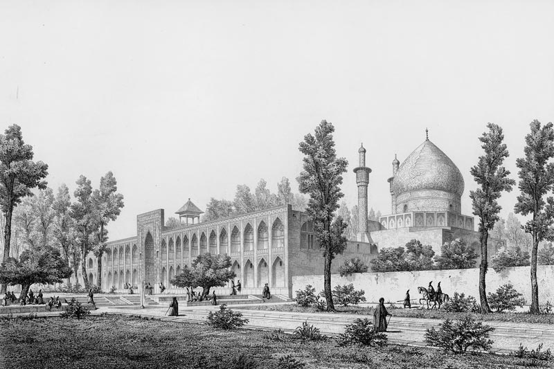 مدرسه چهارباغ اصفهان در گذشته