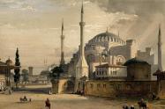 نمای بیرونی مسجد ایاصوفیه در گذشته