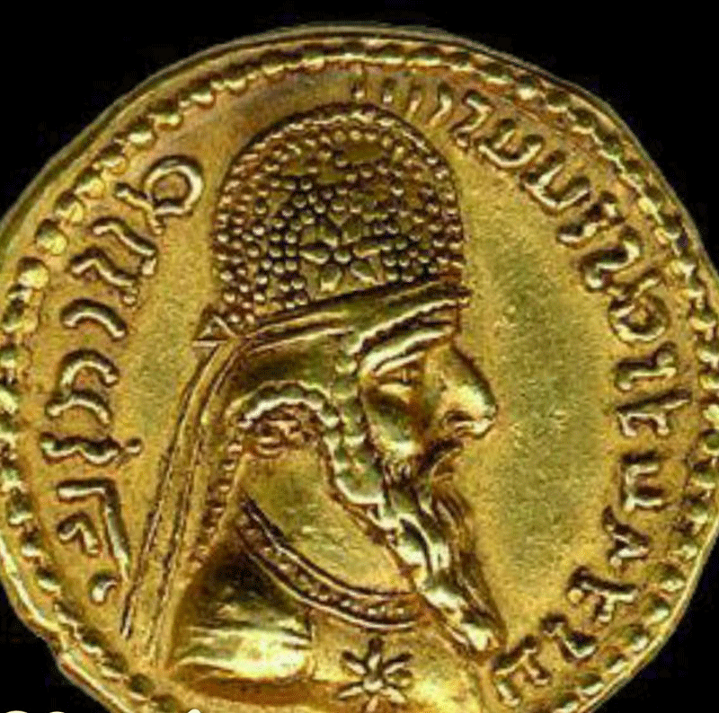 تصویر اردشیر بابکان روی سکه