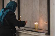 محل روشن کردن شمع در کلیسای سرکیس مقدس تهران