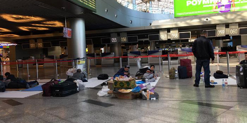 مسافران ایرانی سرگردان در فرودگاه روسیه