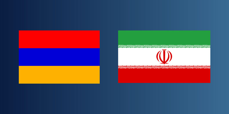 پرچم ارمنستان در کنار پرچم ایران