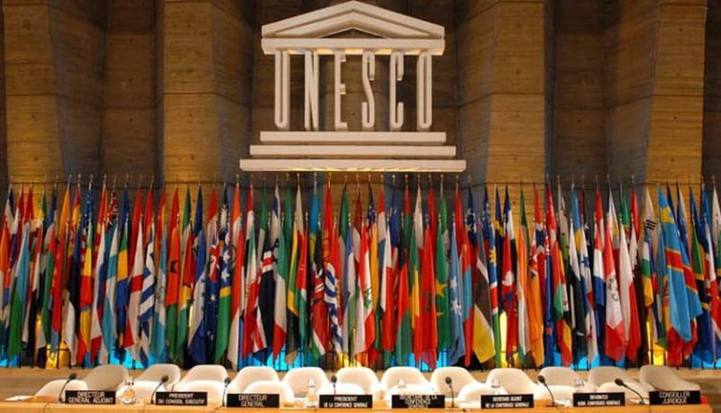 پرچم کشورهای عضو یونسکو در نشست این سازمان