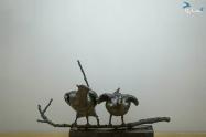 اثر پرنده روی شاخه (۱۳۴۹)، بهمن محصص (۱۳۸۹ - ۱۳۰۹) از جنس برنز در موزه جهان نما