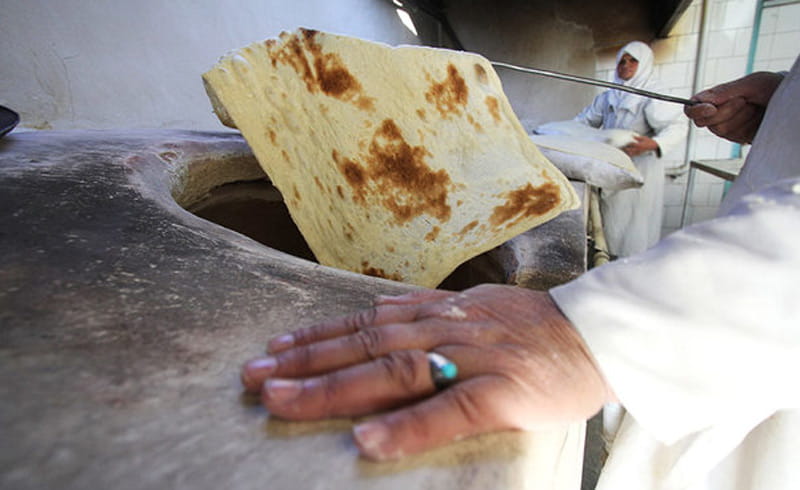 پخت نان سنتی لواش در ایران