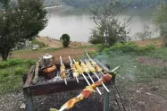 کباب در دریاچه الیمالات