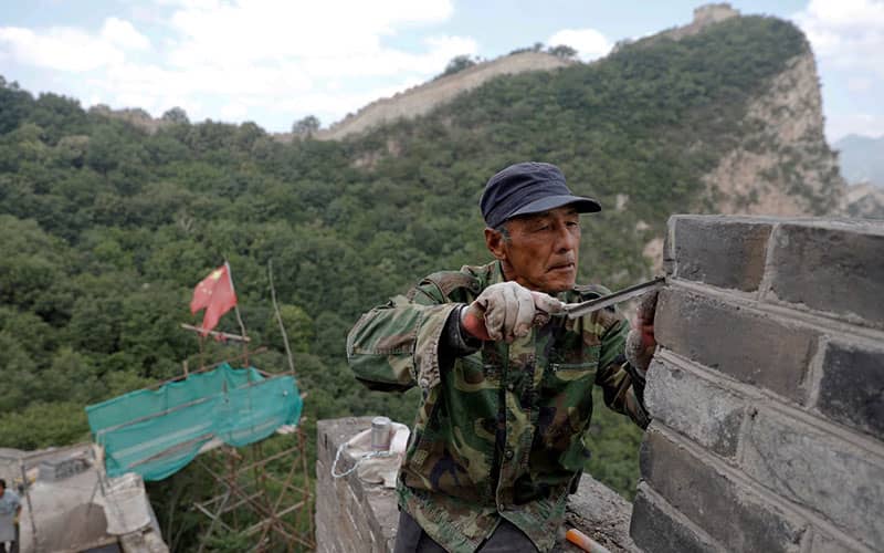 مرمت دیوار چین