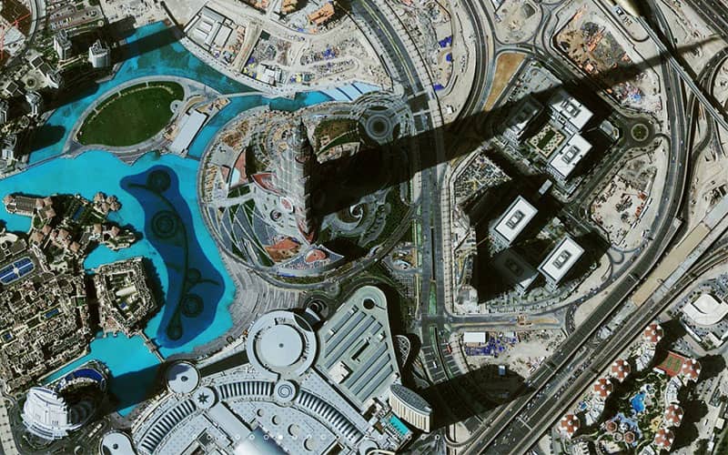 تصویر هوایی از برج خلیفه 