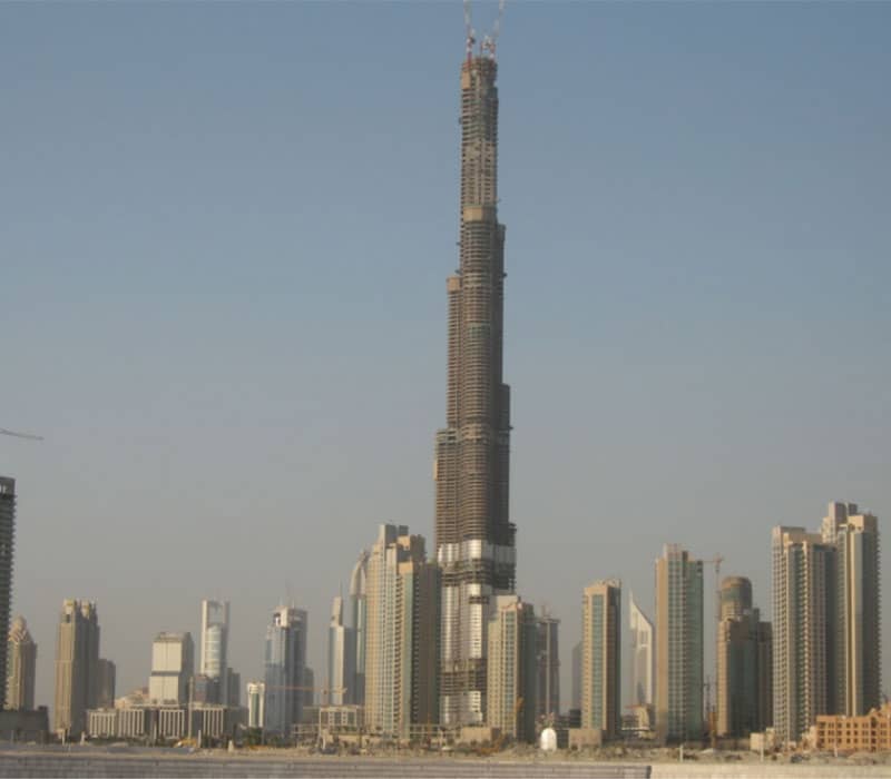 عکس برج خلیفه در حال ساخت