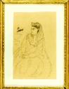 یکی از زنان دربار قاجار، اثر ناصرالدین شاه