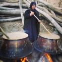زنان روستا در حال پخت آش