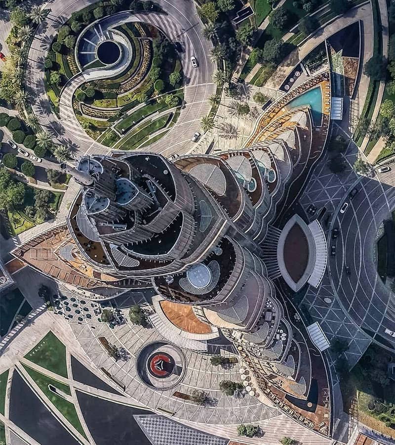 عکس هوایی از برج خلیفه