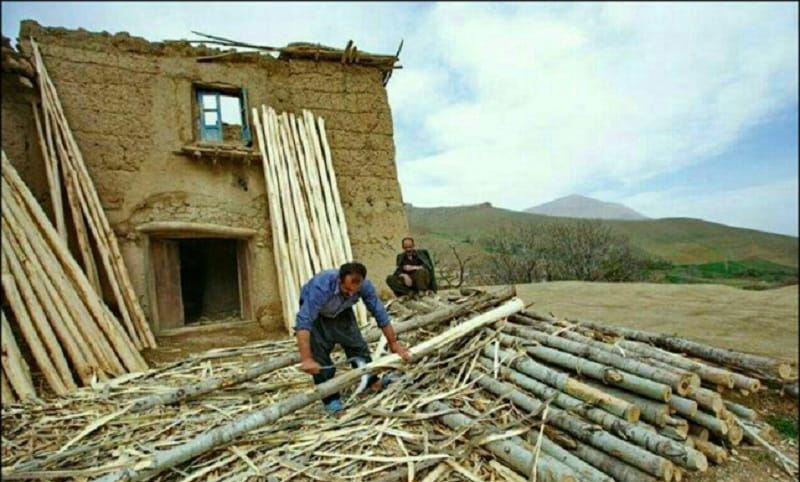 نحوه ساخت سقف خانه‌های روستای پریان