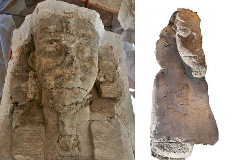 کشف دو مجسمه عظیم ابوالهول در اقصر مصر