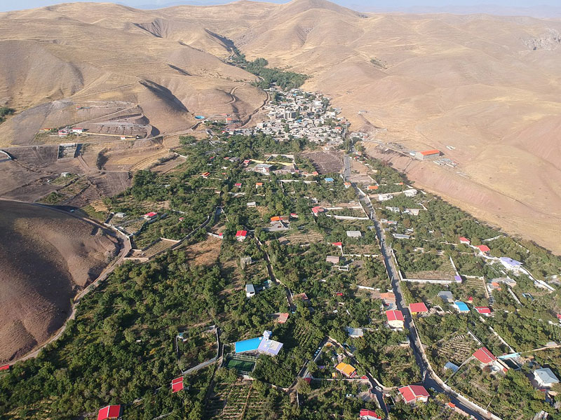 عکس هوایی از روستای اندبیل