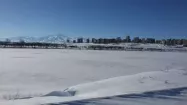 دریاچه شورابیل پوشیده از برف