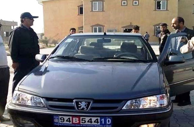 ماشین با پلاک بین المللی در مرز ایران