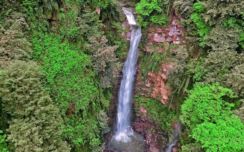 آبشار گزو در جنگل لفور سوادکوه
