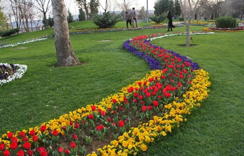 گل کاری های رنگارنگ پارک ملت تهران 